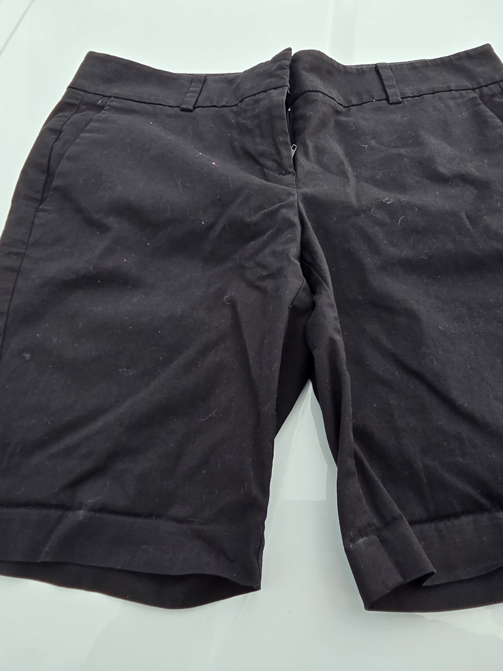 Ann Taylor Black Tailored Bermuda Shorts